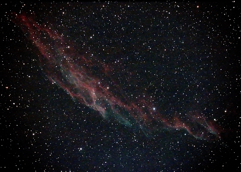 NGC6992 -Eastern Veil; mag 7; size 60x7'; exp 9-min (20sec subs); 60Da @ISO6400; C8 @f/4.0; CGEM un-guided; 9-12-16; Hainsport