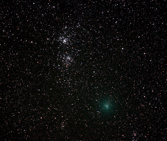 Comet Hartley; Canon 20Da w/Canon 200mm lens; atop LX200; ISO1600; exp 8-min (10x50sec subs); 10-8-10; Belleplain