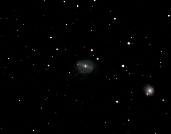 NGC5850; mag 12; size 4.3x3.3';(w'ellipticle gal NGC5846 mag 11 lower right); 20 min (40x30sec); LX200 10 @f/2.4; ISO 1600; IDAS; 7-12-07; Coyle